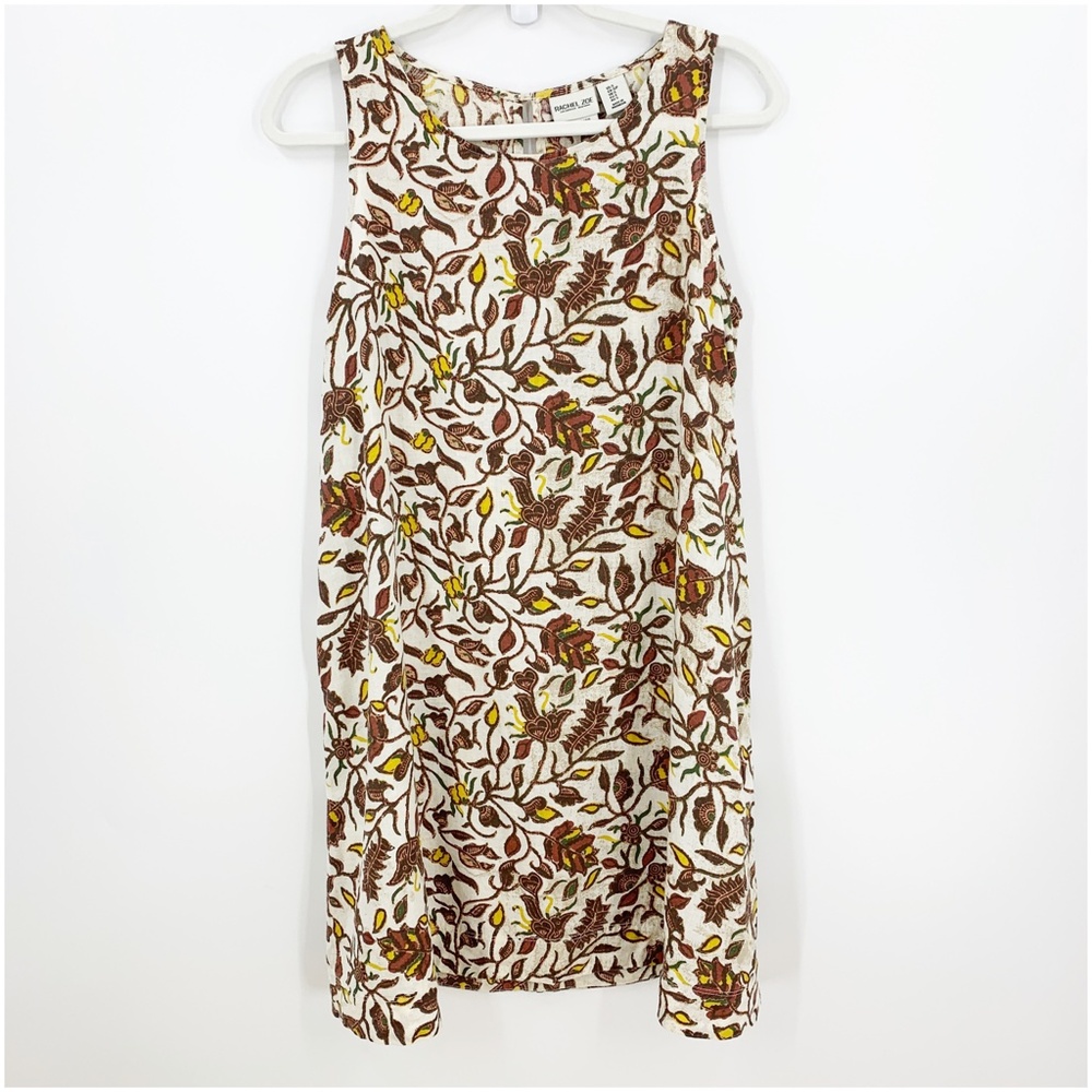 Rachel Zoe 100% Linen Floral Shift Dress Sz S
